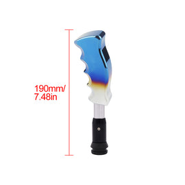 Brand New JDM Burnt Blue Aluminum Slotted Pistol Grip Handle Automatic Gear Shift Knob Shifter