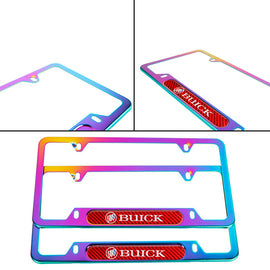 Brand New Universal 2PCS Buick Neo Chrome Metal License Plate Frame