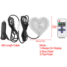 Load image into Gallery viewer, BRAND NEW UNIVERSAL LOVE HEART WHITE LED Neon Flash Light Car Window Glow Electric Remote Control Lamp