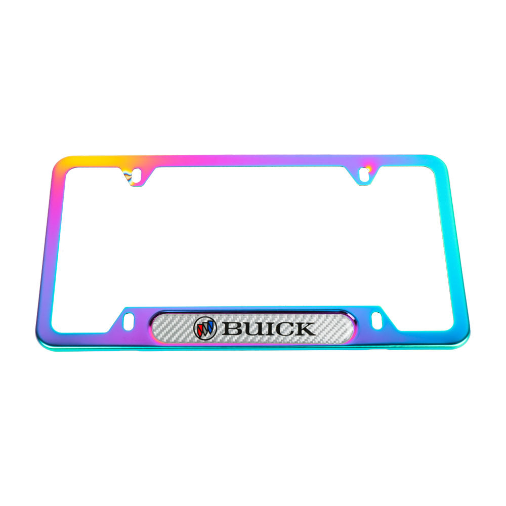 Brand New Universal 2PCS Buick Neo Chrome Metal License Plate Frame