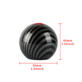 BRAND NEW UNIVERSAL HKS JDM Aluminum Carbon Fiber Style Round Ball Manual Gear Stick Shift Knob Universal M8 M10 M12