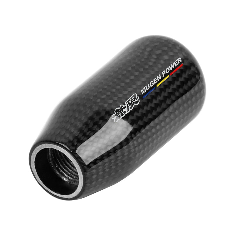 Brand New Universal V5 Mugen Black Real Carbon Fiber Car Gear Stick Shift Knob For MT Manual M12 M10 M8