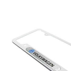 Brand New Universal 1PCS Volkswagen Silver Metal License Plate Frame
