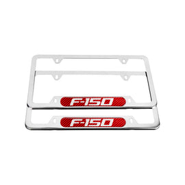 Brand New Universal 2PCS FORD F-150 Chrome Metal License Plate Frame