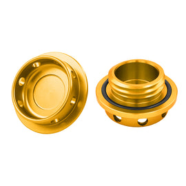 Brand New JDM Gold Aluminum Engine Oil Fuel Filler Cap Billet For Honda / Acura