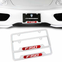 Load image into Gallery viewer, Brand New Universal 2PCS F-150 Silver Metal License Plate Frame