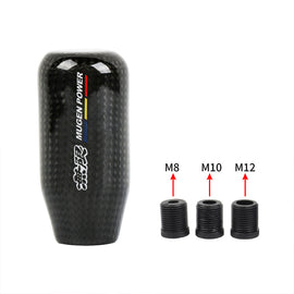 Brand New Universal V5 Mugen Black Real Carbon Fiber Car Gear Stick Shift Knob For MT Manual M12 M10 M8