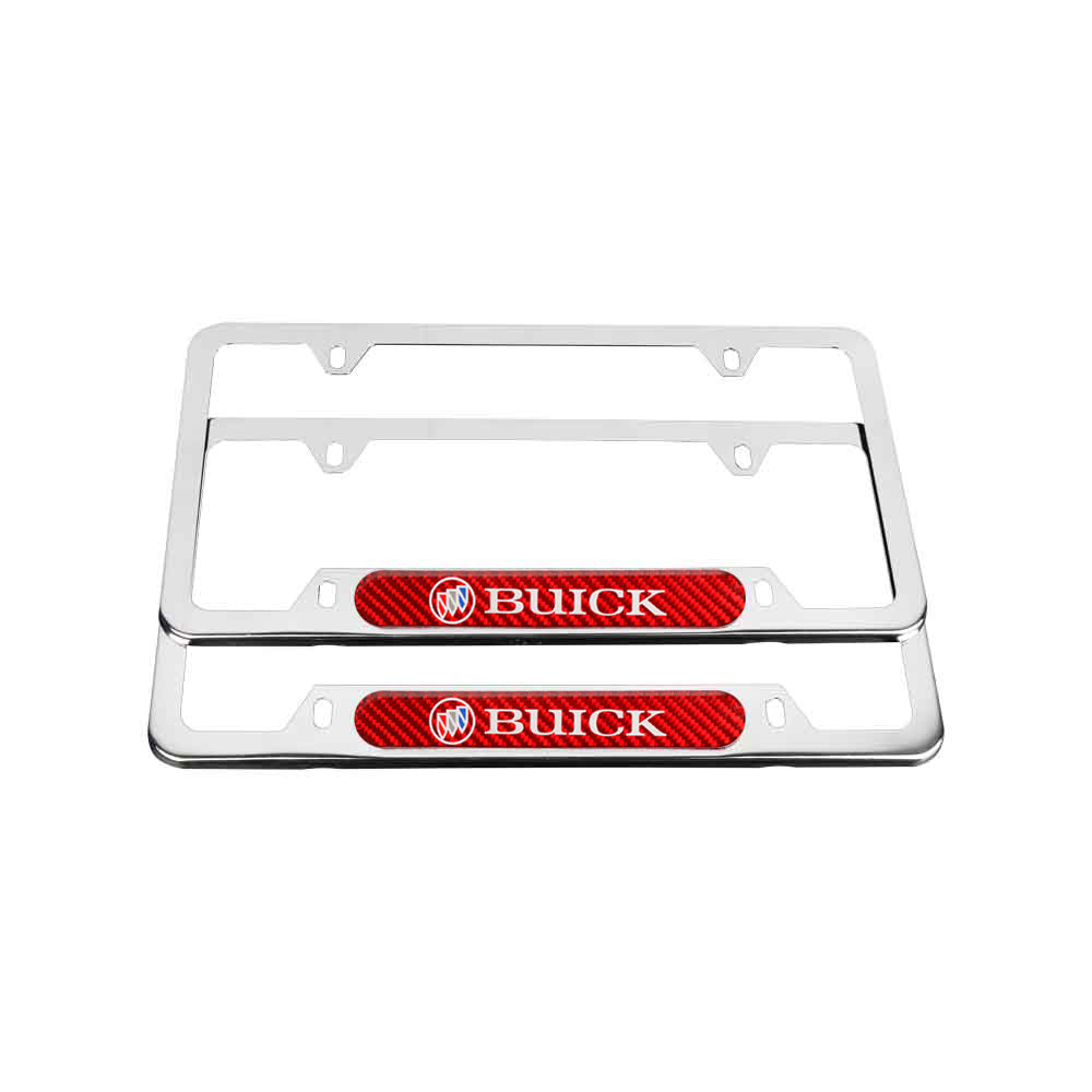 Brand New Universal 2PCS BUICK Chrome Metal License Plate Frame