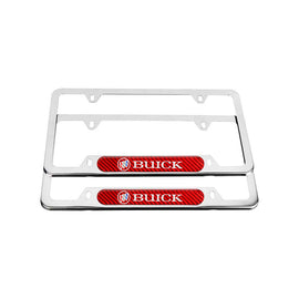 Brand New Universal 2PCS BUICK Chrome Metal License Plate Frame