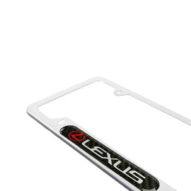 Brand New Universal 1PCS LEXUS Silver Metal License Plate Frame