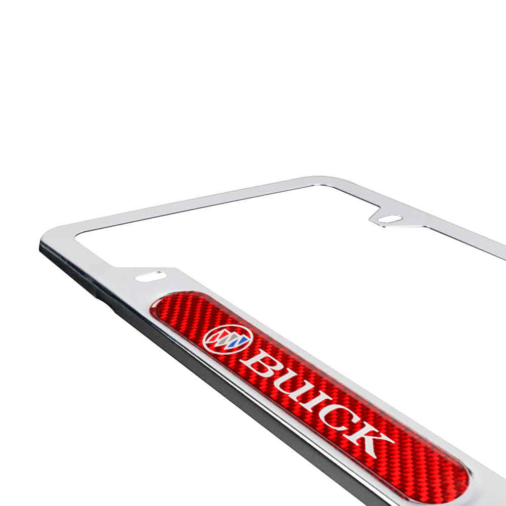 Brand New Universal 2PCS BUICK Chrome Metal License Plate Frame