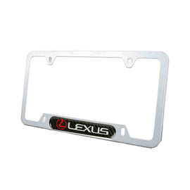 Brand New Universal 1PCS LEXUS Silver Metal License Plate Frame