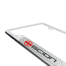 Load image into Gallery viewer, Brand New Universal 2PCS SCION Chrome Metal License Plate Frame