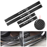 Brand New 4PCS Universal SRT Real Carbon Fiber Black Car Door Scuff Sill Cover Panel Step Protector