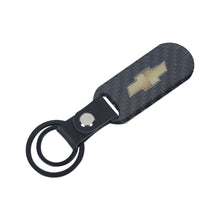 Load image into Gallery viewer, Brand New Universal 100% Real Carbon Fiber Keychain Key Ring For Chevrolet