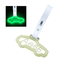 Load image into Gallery viewer, Brand New AE86 CAR Glow In The Dark Green JDM TSURIKAWA Ring Subway Train Bus Handle Black Strap Charm Drift