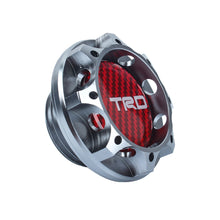 Load image into Gallery viewer, Brand New Toyota TRD Real Carbon Fiber Sticker ALUMNIUM Gunmetal Billet Engine Oil FILLER Cap