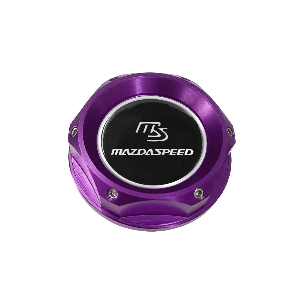 Brand New JDM Mazdaspeed Purple Aluminum Engine Oil Fuel Filler Cap Billet For Mazda