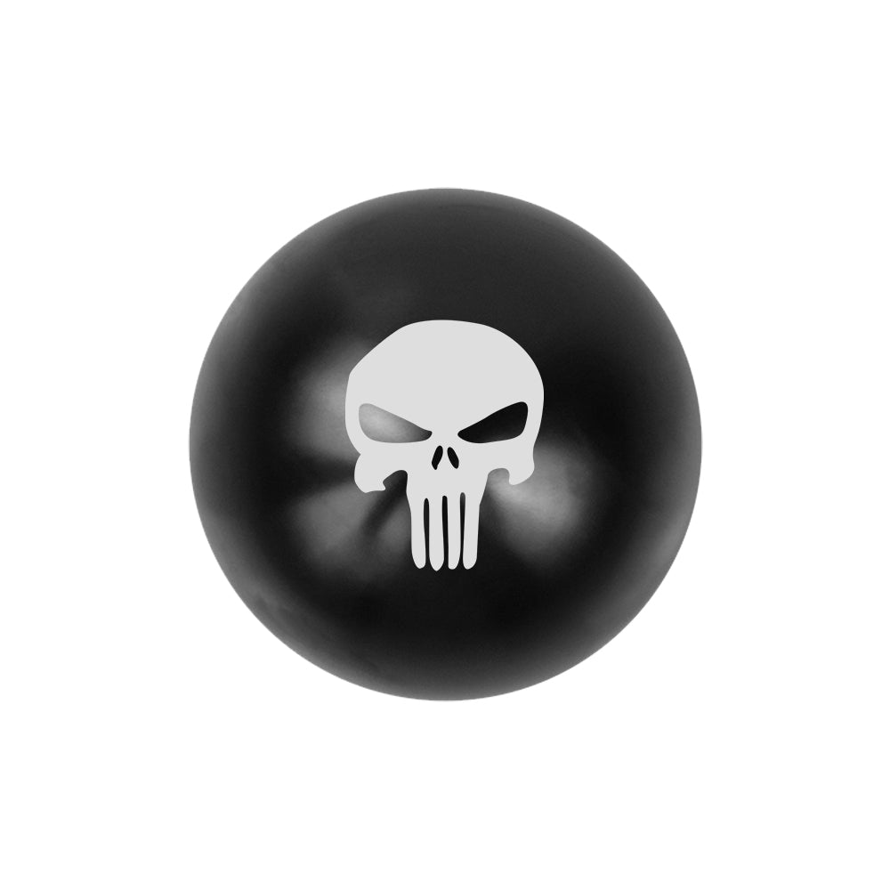 BRAND NEW UNIVERSAL JDM THE PUNISHER Aluminum Black Round Ball Manual Gear Stick Shift Knob M8 M10 M12