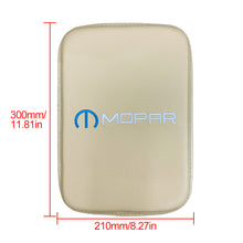 Load image into Gallery viewer, BRAND NEW UNIVERSAL MOPAR BEIGE Car Center Console Armrest Cushion Mat Pad Cover Embroidery