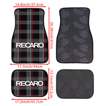 Load image into Gallery viewer, Brand New Universal 4PCS V4 RECARO STYLE Racing Black Fabric Car Floor Mats Interior Carpets
