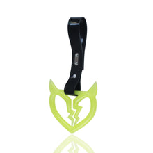 Load image into Gallery viewer, Brand New Devil Demon Broken Heart Yellow Glow In The Dark JDM TSURIKAWA Ring Subway Train Bus Handle Strap Charm Drift
