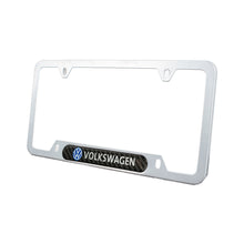Load image into Gallery viewer, Brand New Universal 1PCS VOLKSWAGEN Silver Metal License Plate Frame