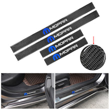 Load image into Gallery viewer, Brand New 4PCS Universal Mopar Real Carbon Fiber Black Car Door Scuff Sill Cover Panel Step Protector