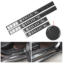 Load image into Gallery viewer, Brand New 4PCS Universal Buick Real Carbon Fiber Black Car Door Scuff Sill Cover Panel Step Protector