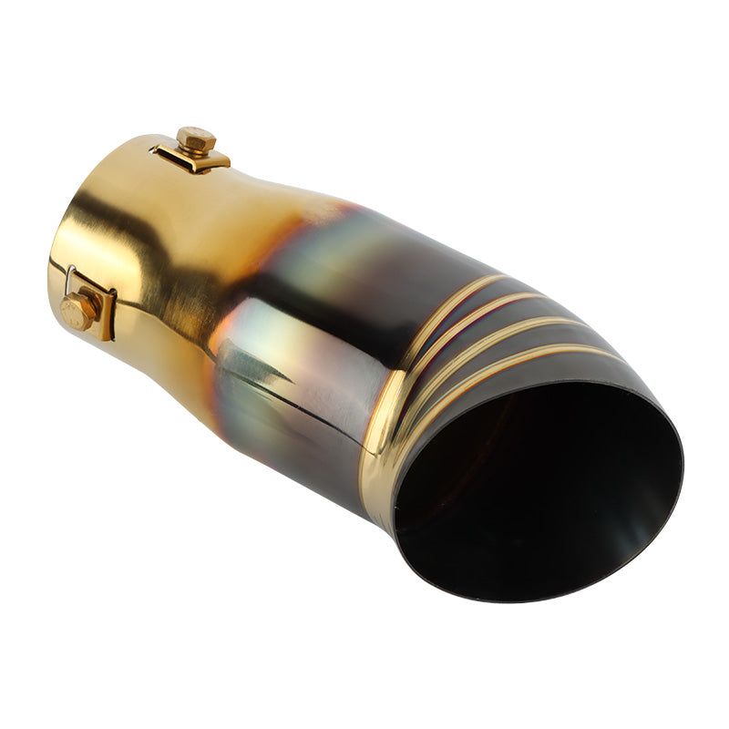 Brand New Gold/Black Stainless Steel Car Exhaust Muffler Tip Straight Pipe 2.5'' Inlet