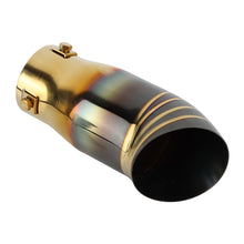 Load image into Gallery viewer, Brand New Gold/Black Stainless Steel Car Exhaust Muffler Tip Straight Pipe 2.5&#39;&#39; Inlet