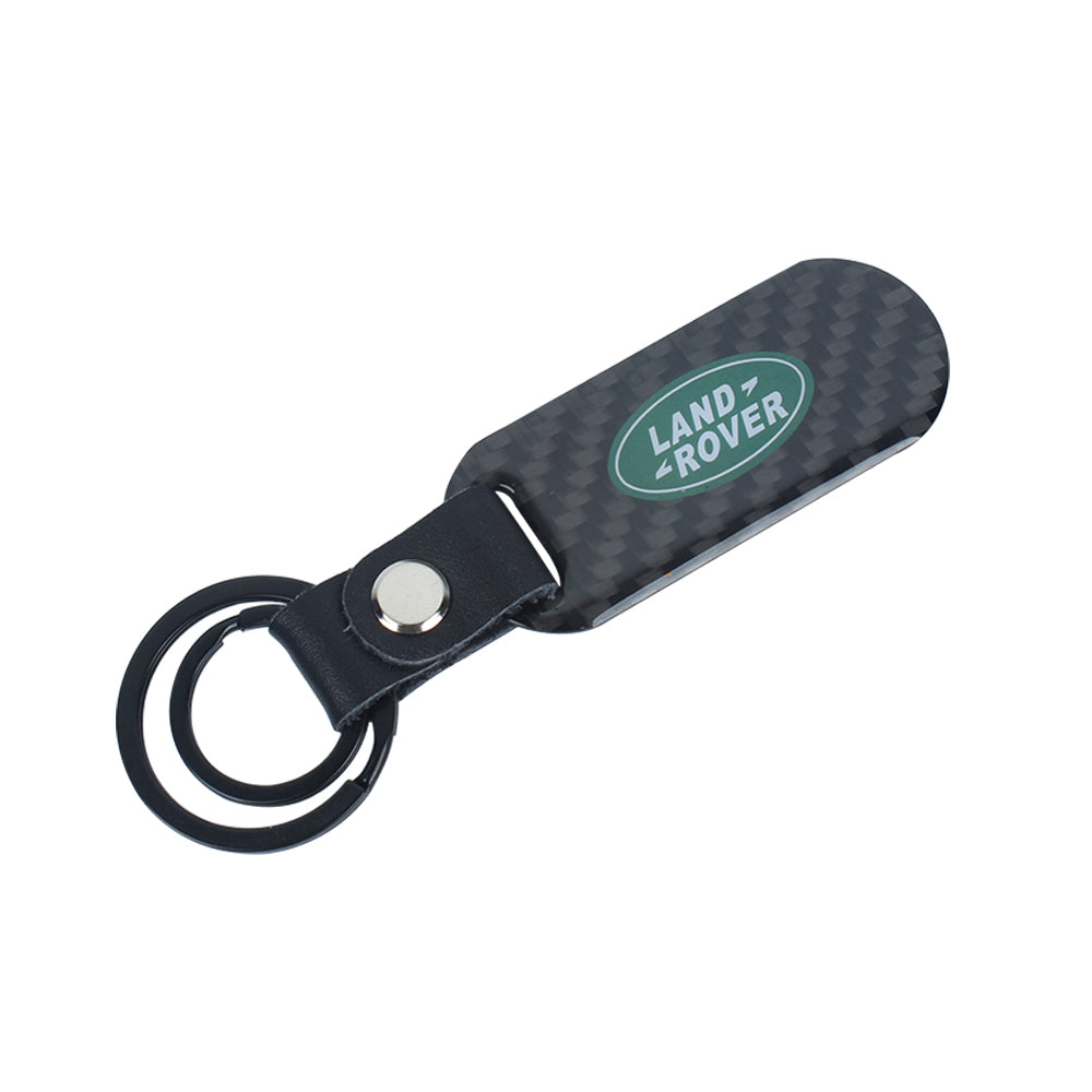 Brand New Universal 100% Real Carbon Fiber Keychain Key Ring For Land Rover