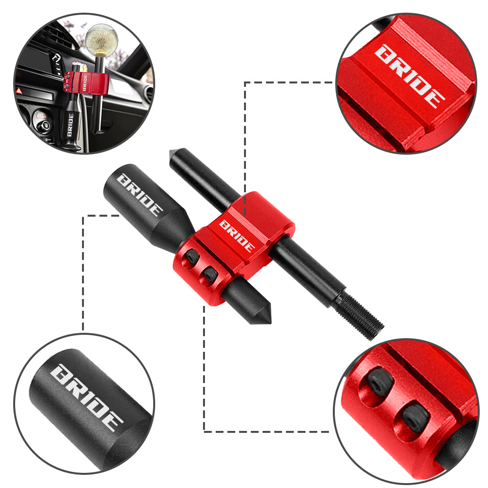 Brand New BRIDE H Type Car Shifter Knob Extension Adjustable Gear Black / Red M12x1.25