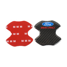 Load image into Gallery viewer, BRAND NEW UNIVERSAL 2PCS FORD RACING REAL CARBON FIBER ANTI-SCRATCH DOOR HANDLE PROTECTOR