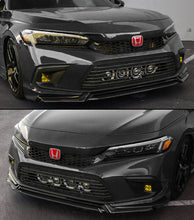 Load image into Gallery viewer, BRAND NEW 4PCS 2022-2023 Honda Civic 11th Gen Yofer Painted V3 Crystal Black Bumper Lip Splitter Kit