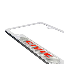 Load image into Gallery viewer, Brand New Universal 2PCS HONDA CIVIC Chrome Metal License Plate Frame