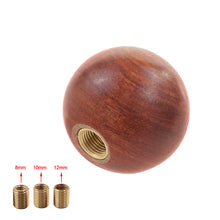 Load image into Gallery viewer, Brand New Universal JDM Real Wooden 54mm Round Ball SHIFT KNOB M8 M10 M12