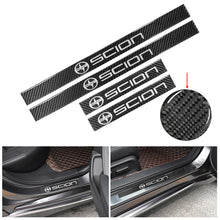 Load image into Gallery viewer, Brand New 4PCS Universal Scion Real Carbon Fiber Black Car Door Scuff Sill Cover Panel Step Protector