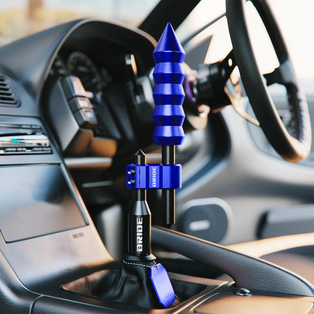 Brand New BRIDE H Type Car Shifter Knob Extension Adjustable Gear Black / Blue M18x1.50