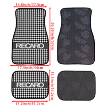 Load image into Gallery viewer, Brand New Universal 4PCS V3 RECARO STYLE Racing Black Fabric Car Floor Mats Interior Carpets