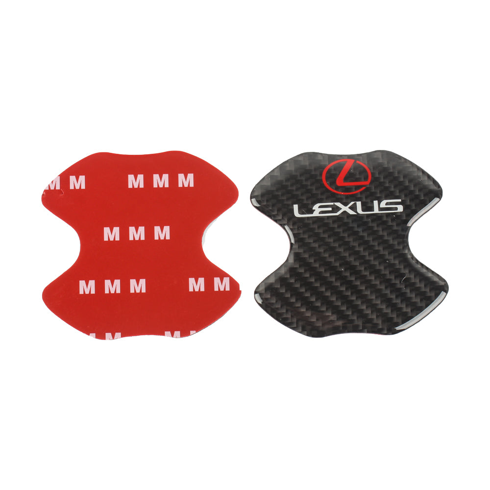BRAND NEW UNIVERSAL 2PCS LEXUS REAL CARBON FIBER ANTI-SCRATCH DOOR HANDLE PROTECTOR