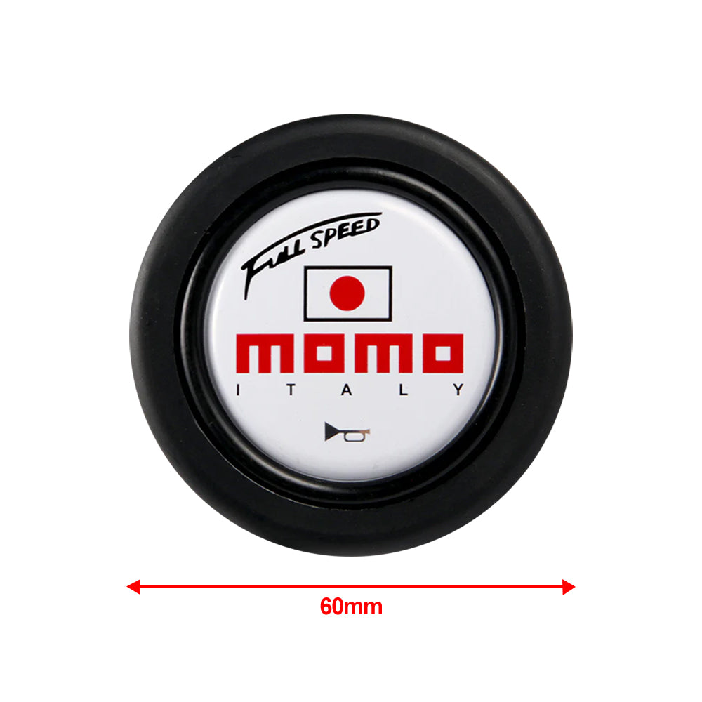 Brand New Universal Momo Car Horn Button Black Steering Wheel Center Cap W/Packaging