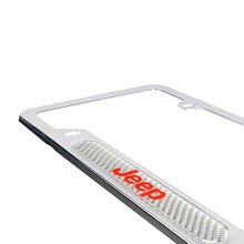 Load image into Gallery viewer, Brand New Universal 2PCS JEEP Chrome Metal License Plate Frame