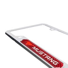 Load image into Gallery viewer, Brand New Universal 2PCS Ford Mustang Chrome Metal License Plate Frame