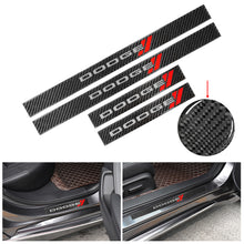 Load image into Gallery viewer, Brand New 4PCS Universal Dodge Real Carbon Fiber Black Car Door Scuff Sill Cover Panel Step Protector