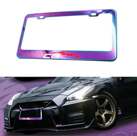Brand New 1PCS UNIVERSAL C8 CORVETTE Neo Chrome Stainless Steel License Plate Frame