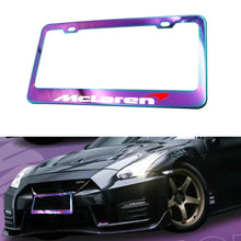 Load image into Gallery viewer, Brand New 1PCS UNIVERSAL MCLAREN Neo Chrome Stainless Steel License Plate Frame