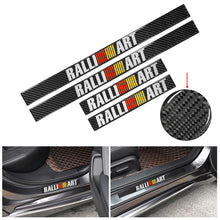 Load image into Gallery viewer, Brand New 4PCS Universal Ralliart Real Carbon Fiber Black Car Door Scuff Sill Cover Panel Step Protector