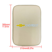 Load image into Gallery viewer, BRAND NEW UNIVERSAL CHEVROLET BEIGE Car Center Console Armrest Cushion Mat Pad Cover Embroidery