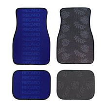 Load image into Gallery viewer, Brand New Universal 4PCS V6 RECARO STYLE Racing Blue Fabric Car Floor Mats Interior Carpets